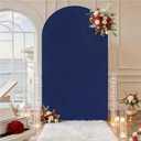 Navy Blue Arch Backdrop Cover 6.6FT Birthday Party Arch Covers Stretchy Balloon Wedding Navy Arch Cover Spandex Banquet Graduation Bridal Baby Shower Backdrop Photo Backgrounds Decoration