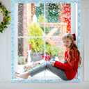 Containlol 3 Rolls 118 ft Winter Boho Bulletin Board Decorations Winter Snowflake Snowman Scalloped Border Christmas Rainbow Bulletin Board Trim Border for Xmas Wall School Decor