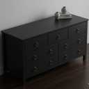 7 Drawer Black Storage Drawer