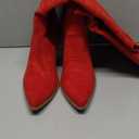 VOMIRA Knee High Cowboy Boots for Women Pointed Toe Chunky High Heels Pull-on Embroidered Boots Western Boots Wide Calf Cowgirl Boots (9)