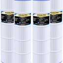 AQUALTRA Pool Filter Compatible with CCP420, PCC105-PAK4, C-7471, FC-1977, 178584, 160301, FC-6470, R173576, 105 sq. ft., 26" x 7" 4 Pack