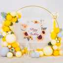 Wokceer Round Backdrop Stand 8FT Gold Wedding Arch Metal Circle Balloon Arch Stand for Birthday Party Wedding Bridal Shower Anniversary Ceremony