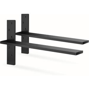 Floating Shelf Bracket Heavy Duty 1/2" Thick Free Hanging Countertop Support Bracket 2 Pack 20"Lx2.5"W Hidden Shelf Bracket for Floating Wall Countertops, Bars, Desks, Bench Seats, Vanities, Mantels