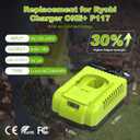 P117 Fast Charger Replacement for Ryobi 18V Battery Charger, Compatible with Ryobi 12V-18V ONE+ Lithium, NiCad,NiMh Batteries & Cordless Power Tools P102 P103 P107 P108 P109 PBP002 PBP005