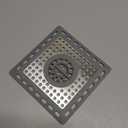 Hibbent Upgraded Shower Drain Hair Catcher for Bathroom Floor 4" Drain, Anti-Clogging Shower Drain Cover, Stainless Steel & Silicone Drain Strainer with Handle, Shower Drain Protector, Grey