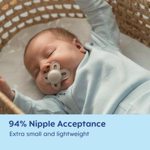 MAM Original Start Matte Newborn Baby Pacifier, Best Pacifier for Breastfed Babies, Girl, 0-3 Months (Pack of 4)