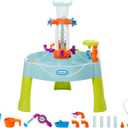 Little Tikes Flowin Fun Water Table - Kids Outdoor Water Playset with Interchangeable Pipes, Faucets, Tower & Accessories - Encourages Creativity & Sensory Exploration - Ideal for Ages 2 to 5 Years, Large