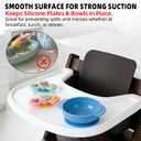 Baby High Chair Tray Compatible with Stokke Tripp Trapp Chair (V2 and Beyond) with Smooth Surface and Strong Suction Power Made of Food-Safe Plastic (BPA BPS BPF Lead Phthalate Free) - White