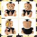 Deekin 10 Inch Black Graduation Bears Class of 2026 Graduation Plush in Cap Preschool Grad Bear Stuffed Animal Kindergarten Grad Gifts Plush Toy Peluche De Graduacin 2026 Party Decorations