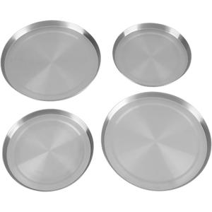 Electric Stove Burner Covers, Stainless Steel Round Covers Kitchen Range Top Burners Cooker Protection Accessory for Keeping Tidy Expanding Counter Space Stovetop Decoration Silver 4Pcs