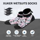 XUKER Water Socks Neoprene Socks, 3mm Glue Blind Stitch Sand Beach Volleyball Wetsuit Socks Water Booties for Diving (XL)