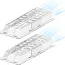 Sideways Magnetic Vent Extender for Under Furniture, Floor Resiter Vent Deflector Fits Vents 3" - 6" Wide (2PCS)