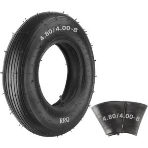 RRQ (1-Set) 4.80/4.00-8" Tire and Inner Tube Set, Fit 4.00-8 Pneumatic Tire