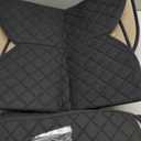 Linen Car Seat Covers Front Seat Covers Breathable Cloth Fabric Car Seat Protector - Universal Fit for Cars, Vans, SUVs, Trucks - 2 Units - Black