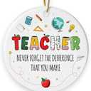 Teacher Ornament 2026 - Teacher Appreciation Ornament for Christmas Tree, Daycare Kindergarten Preschool Teachers Gift, Special Education Thank You Gifts, Thank You Gifts for Teacher, Pack Of 3