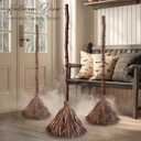 Halloween Decorations - 47" H Animated Floating Broom with Remote Control & Sound Needed to Activate - Magic Witch Broom for Indoor Home Decoration - Halloween Decor Props for Bedroom Living Room
