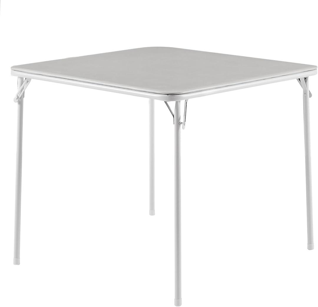 VECELO 34'' Folding Table with Soft Padded Tabletop, Portable Multifunctional for Indoor/Outdoor, Home, Parties, Picnics, and Games (Grey)