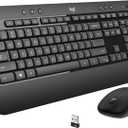 Logitech MK540 Advanced Wireless Keyboard and Mouse Combo for Windows, 2.4 GHz Unifying USB-Receiver, Multimedia Hotkeys, 3-Year Battery Life, for PC, Laptop