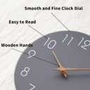 Mosewa Wall Clock 12 Inch Gray Silent Non Ticking Battery Operated Modern Simple Clock Decorative for Kitchen Home Bedroom Bathroom Office Living Room