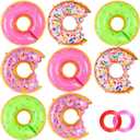 8 Pcs Large Doughnut Foil Mylar Balloons - Candy Sprinkle Balloons for Donut Themed Birthday Party