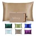 Blissy Silk Pillowcase - 100% Pure Mulberry Silk - 22 Momme 6A High-Grade Fibers - Silk Pillow Cover for Hair & Skin - Regular, Queen & King (Taupe, King)