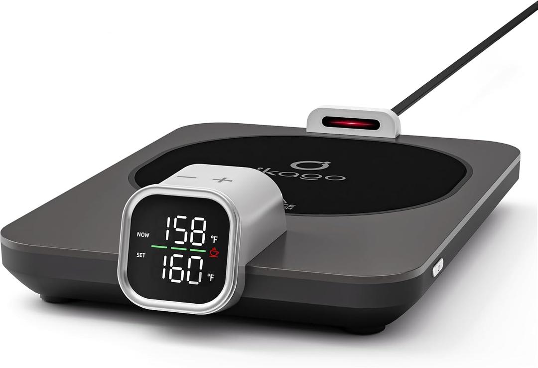 Coffee Mug Warmer for Desk, Accurate 1 Temperature Control with Real-Time Display, Smart Mug Warmer with Auto Shut-Off & Cup Sensing, Ideal Gifts for Women and Men