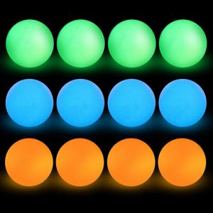 Vinsot Glow in The Dark Lacrosse Ball for Indoor Outdoor Games Night Practice Training & Practice Equipment Bulk Lacrosse Ball, 2.48"