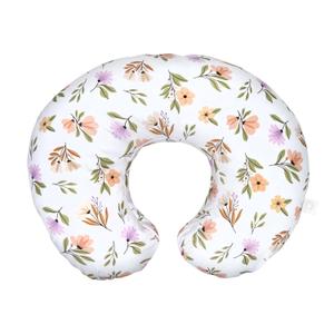 Boppy Original Nursing Pillow, Neutral Wildflowers, Ergonomic Nursing Essentials for Bottle and Breastfeeding, Firm Fiber Fill, with Removable Pillow Cover, Machine Washable