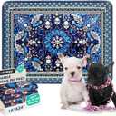 Qeils Reusable Puppy Pads, Washable Pee Pads Super Absorbent Dog Training Pads, Non-Slip Leakproof Wee Wee Pads for Crate, Floor, Potty Pads Feeding Mat Dog Pee 2 Pack 18"x24"