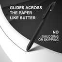 2 x thinkor Gel Pens Black Ink, 7 Pcs 0.5mm Quick Dry Fine Point Smooth Writing Pens, Cute Office School Supplies Gifts for Women Student