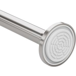 Zenna Home Tension Shower Curtain Rod, No Drilling, Adjustable 26 to 76 Inches, Easy to Install Stainless Steel Shower Rod, Rustproof, Brushed Nickel