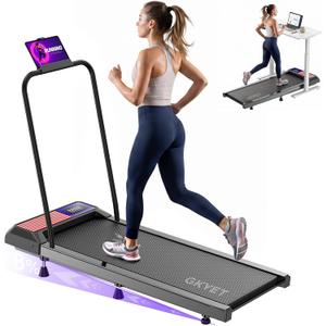 Walking Pad Treadmill with Handle Bar, 8% Incline Under Desk Treadmill