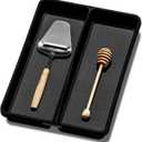 madesmart Utensil Tray-CARBON COLLECTION 2 Compartments, Soft-Grip Lining & Non-Slip Feet & BPA-Free, Small (Carbon)