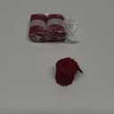 Ribbli Burgundy Ribbon 1 Inch x 3 Rolls Total 24 Yards Handmade Fringe Chiffon Silk Ribbon for Wrapping Wedding Invitations Bridal Bouquets DIY Crafts Home Decor