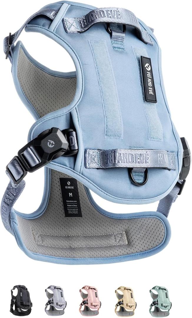 2026 New Edition, Fei & Eve MagEase Dog Harness - 3-Second Magnetic Buckles | 3-Point No-Pull Control | Heavy-Duty 900D Nylon | Dual Safety Handles | Breathable Mesh | Adjustable Fit | X-Large, Blue