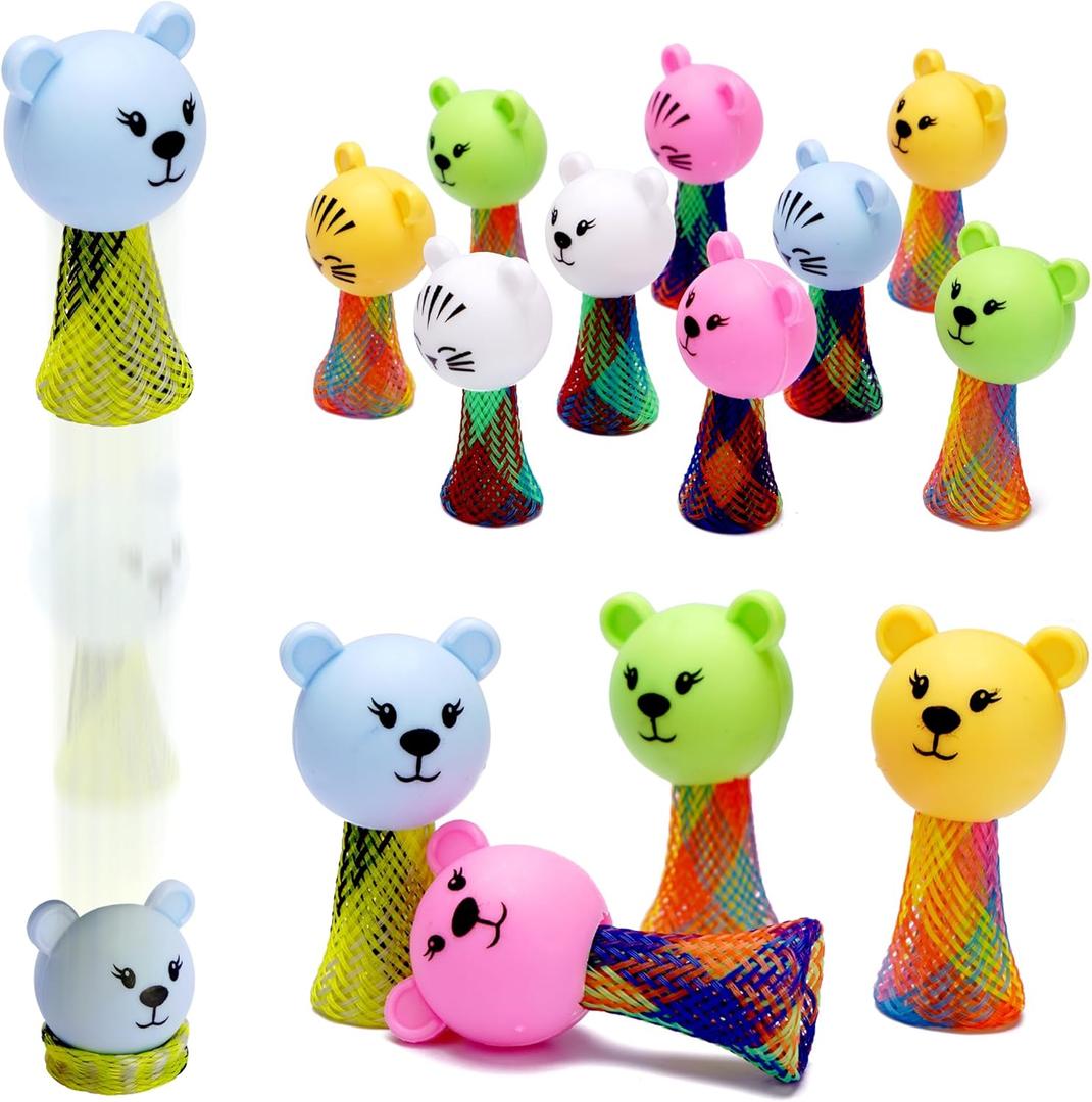 50PCS Mini Jumping Popper Spring Launcher Little Pop up Jumper Bouncy Party Favors Kids Bulks Toys for Easter Eggs Fillers Christmas Stocking Stuffers