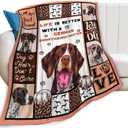 German Shorthaired Pointer Blanket Dog Throw Blanket Cozy Fleece Flannel Bedding Pet Stuff Gifts for Women Men Boys Girls Lovers Adults Lovers Plush for Couch Sofa Bed Decor 50"X40"