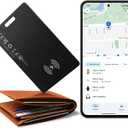 Wallet Tracker Card for Android,Rechargeable Air Tag Wallet Finder, Thin and Light Smart Card IP68 Waterproof GPS Tracker Item Locator for Google Find Hub App(Android Only)
