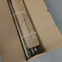 Ceramic Curtain Rods Gold Set of 2 for Windows 28 to 48 Inches Adjustable Length Duty 1" Diameter Window Curtain Rod with Modern Green Leaf Pattern Decorative Finials for Bedroom Living Room Kitchen