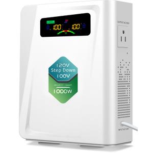 ZHENGXI 120v to 100v Step Down Transformer 1000W Power Voltage Converters, No Noise, Ten Protection Functions,Using Japan Appliances in US