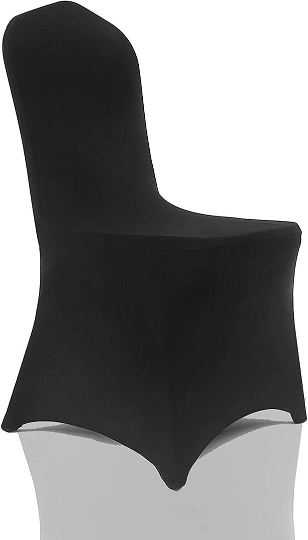 bricia 50 PCS Black Stretch Spandex Chair Slipcovers, Dining Room Chair Covers Stretch Chair Slipcovers Protector for Wedding, Banquet, and Party