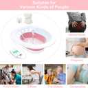 Electric Sitz Bath, Sitz Bath for Hemorrhoids, Sitz Bath for Toilet Seat, Sitz Bath for Postpartum Care, Sits Bath Kit for Women, Automatic Flushing, Foldable, Fits Universal Toilet (Pink Electric)