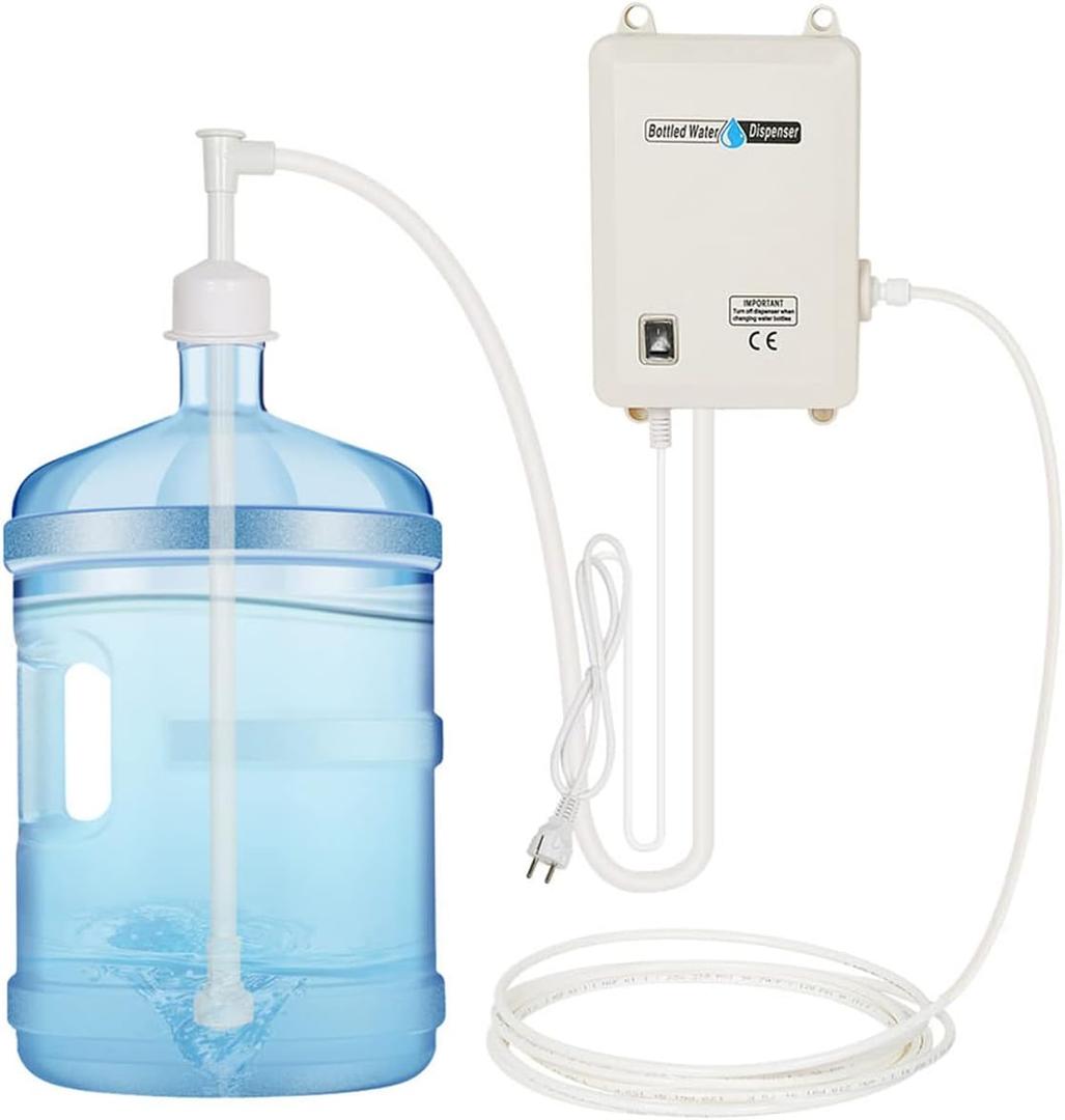 TDRENERGY Bottle Water Dispenser Pump System Automatic 110V 40psi 1 GPM for Home/Office Kitchen Refrigerator Coffee Maker Ice Maker for 3 or 5 Gal Water Bottle Single Inlet