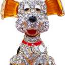 Dog Ornaments for Christmas Tree, Handmade Metallic Ornament with Rhinestone, Cute Pet Decor, Beautiful Christmas Ornaments for Kids - Gifts for Dog Lovers