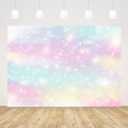 Glitter Rainbow Photo Backdrop Watercolor Newborn Photography Background 7x5ft Colorful 1st Birthday Backdrop Girl Party Decorations Baby Shower Supplies Cake Table Banner Bokeh Photo Booth Props