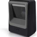 Handsfree 2D 1D Barcode Scanner,Alacrity QR Omnidirectional Desktop Bar Code Reader Scanner, Capture Barcodes from Mobile Phone Screen, Black