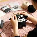 WINDSIUUU Monster Crochet Kit for Beginners Adults Gift Set to Make Gulpie- Easy DIY Starter Set Crochet Animal Knitting Kit, Easy to Learn Craft Monster Gift for Girls Boys with Instructions & Video