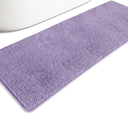 Bathroom Runner Rug 20 x 48 Non Slip – Extra Long Bath Mat | Absorbent and Washable Thick Chenille Runner Rug for Bathroom, Shower, Tub, Sink (Lavender)