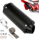 1.1 Inch Muffler Compatible with 125cc 110cc Chinese ATV 4 Wheeler Tao tao Coolster Apollo, Universal 28mm Exhaust Silencer for Pit Dirt Bike CRF50 SSR Baja with Heat Shield Tape Parts
