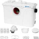 700W Macerator Pump for Macecrating Toilet Sewerage Sump Pump for Basemnet Room Toilet Upflush Waste Water Marine Toilet Disposal Laundry Sink Shower